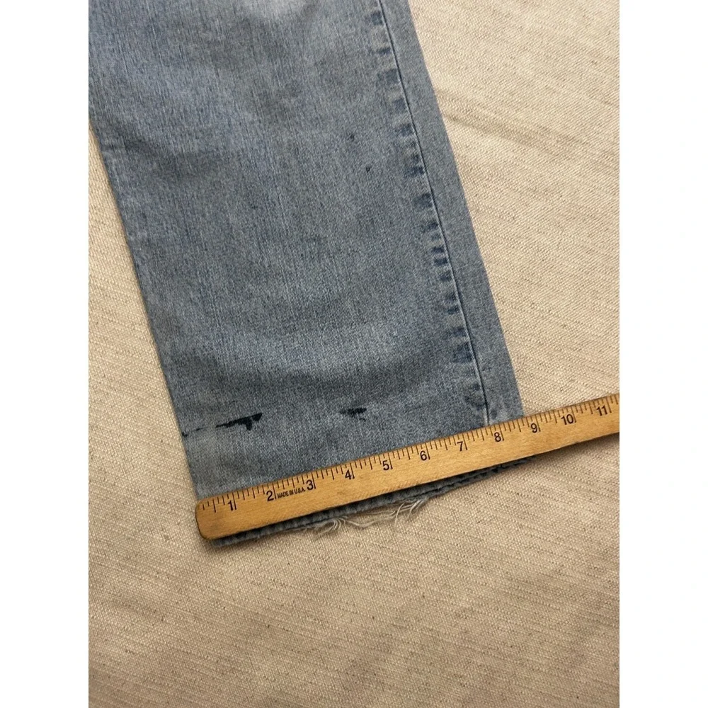 Levi's 505 Regular Fit Jeans Men's 36x30 Light Wash Straight Leg Denim Distresse